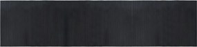 vidaXL Covor dreptunghiular, negru, 70x300 cm, bambus