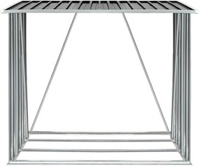 Magazie pentru lemn, antracit/alb, 163x82x160 cm, DARYL TIP 1