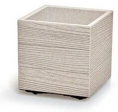 Ghiveci MADERA SQUARE ECO WOOD 28,8 cm , alb, S