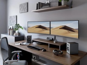 Priză pentru birou Bar GTV, 2 prize Schuko, USB A + C, HDMI, RJ45, negru, 166.5 x 96 mm Negru, Aluminiu/Plastic, L:166.5 mm; l:96 mm; H:170 mm