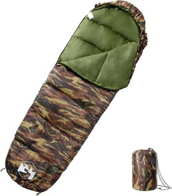 vidaXL Sac de dormit tip mumie pentru adulți de camping, 3 anotimpuri