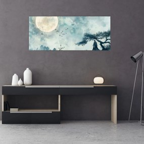 Tablou - Pictură cu lună plină (120x50 cm)