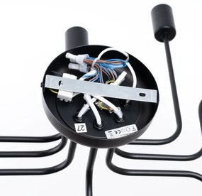 Lustră aplicată Sollux SL.1448 VECTOR 8xE27/15W/230V negru