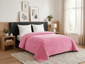 Cuvertura de pat din catifea ASTRALIA, roz Dimensiune: 170 x 210 cm