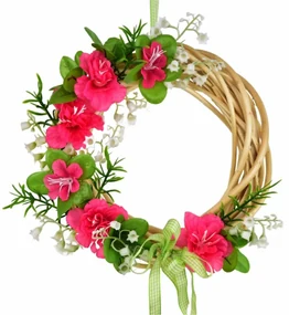 Coroniță de răchită de primăvară Azaleea, 20 cm, roz
