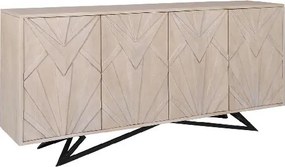 Comoda lemn de mango relief 3D METROPOLITAN 170cm