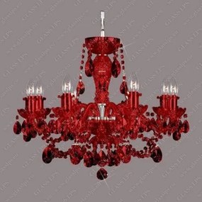 Lustra 8 brate cristal Bohemia L11 009/08/1-A all ruby