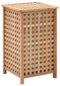 vidaXL Coș de rufe, 39x39x65 cm, lemn masiv de nuc