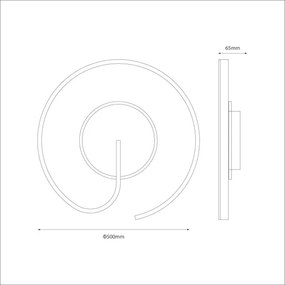Plafonieră LED LORENZO, 22 W, 230 V, Ø 50 cm, neagră