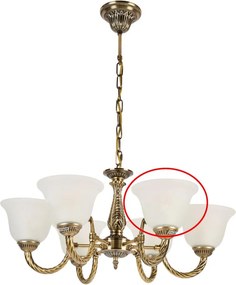 Brilagi - Sticlă de schimb pentru candelabru și aplică de perete CLASSIC E14, diam. cm, albă