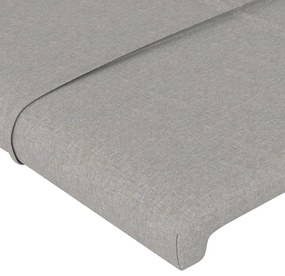 Tablie de pat cu aripioare gri deschis 83x23x118 128 cm textil 1, Gri deschis, 83 x 23 x 118 128 cm