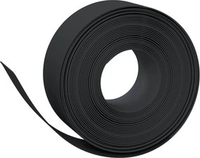 vidaXL Bordură de grădină, negru, 10 m 20 cm, polietilenă