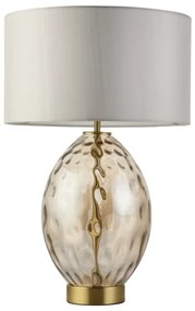 Endon 101150 - Lampă de masă ERIN, cu intensitate reglabilă, 1xE27/10W/230V, alb/bej fumuriu