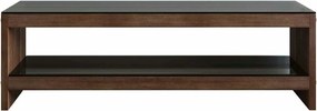 Comoda TV TV301, nuc, lemn/sticla, 140x40x45 cm