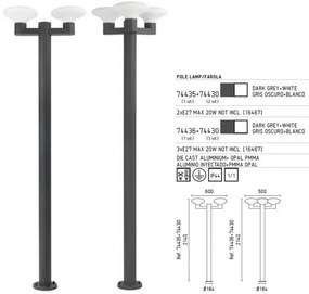 Stalp exterior 74435+doua globuri 74430 Blub-s