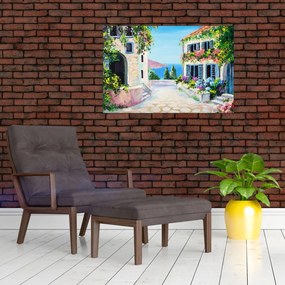 Tablou - Alee grecească, pictură în ulei (90x60 cm)