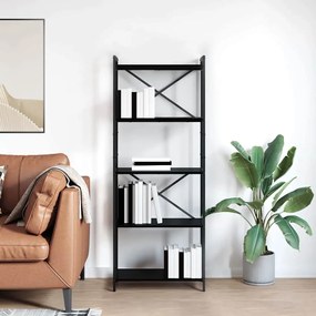 vidaXL Bibliotecă Stejar negru 60 x 30 x 153 cm Lemn compozit