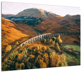 Tablou cu pod în valea din Scoția (70x50 cm), în 40 de alte dimensiuni noi