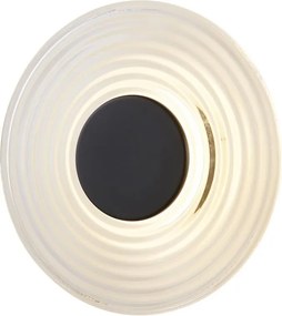 Aplica LED metal negru mat sticla clara Cleo