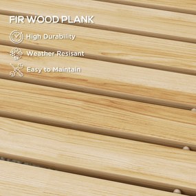 Outsunny Covor de Grădină din Lemn 120 x 38 cm | Cărare Arrotolabilă pentru Spații Exterioare | Covor Decorativ și Rezistent pentru Grădină, Plajă, Nunți sau Petreceri | Aosom Romania