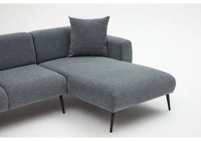 Colțar în L PISA, gri, pe partea dreaptă