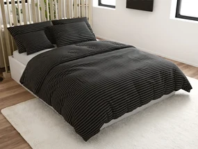 Lenjerie de pat din bumbac ARLENA negru Dimensiune lenjerie de pat: 70 x 90 cm | 140 x 200 cm
