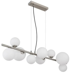 Lustra suspendata 9L design modern Riha nichel