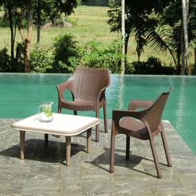 Scaun din ratan Cambridge Dark Brown 61 x 54 x 80 cm
