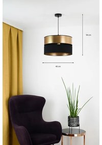 Lustră pe cablu Brilagi ROYAL 1xE27/15W/230V d. 40 cm negru/auriu