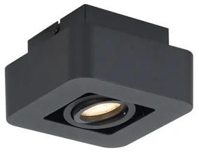 Spot rotund negru montat la suprafață, rotativ și înclinabil - Dox
