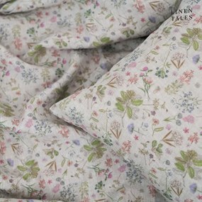 Lenjerie de pat în culoare naturală din in pentru pat de o persoană 140x200 cm Botany 2 – Linen Tales