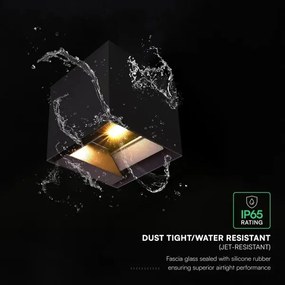 Lampă solară de perete cu senzor LED/9W/3,7V 3000/4000/5000K IP65 2600mAh neagră