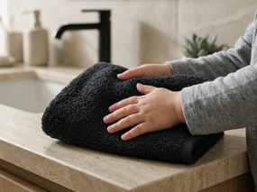 Prosop copii Bella negru 30x50 cm, 100% bumbac