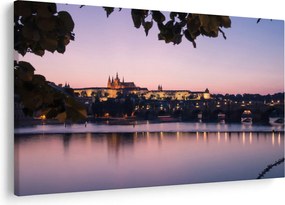 Tablou cu palatul din Praga și Vltava (90x60 cm)