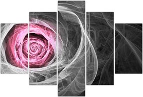 Tablou - Trandafir abstract, fucsia (150x105 cm)