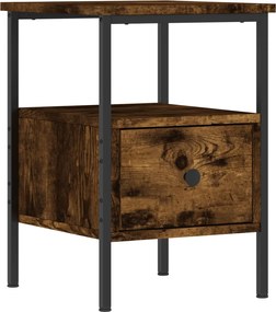 vidaXL Noptieră, stejar fumuriu, 34x36x50 cm, lemn compozit
