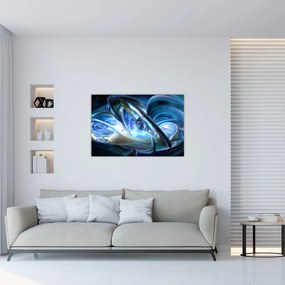 Tabloul fractalilor în albastru (90x60 cm)
