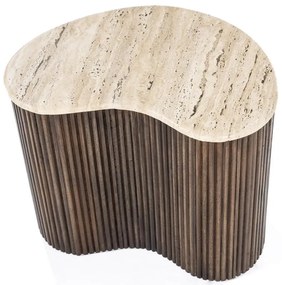 Masuta de cafea din lemn de mango si travertin Mari 50x33x44 cm