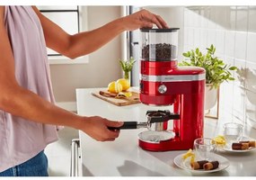 Rasnita de cafea electrica Artisan KitchenAid 5KCG8433ECA, 150W, 340 g, 70 trepte de macinare, Oprire automata, Apple Candy Red