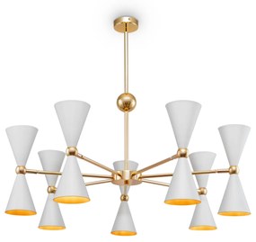 Candelabru Vesper Maytoni E14, Alb | Auriu, MOD108PL-14WG, Germania