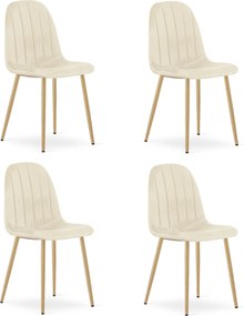 Scaun de masa PADVA VELVET, bej deschis