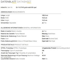 Plafoniera design modern OPALDESIGN 6L, auriu mat