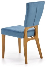 Scaun de bucaterie Wenanty, stejar albastru/miere