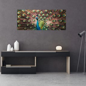 Tablou - Păun (120x50 cm)