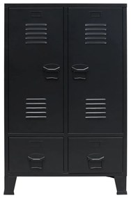 245960 vidaXL Șifonier, stil industrial, 67 x 35 x 107 cm, negru, metal