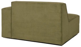 Modul pentru canapea verde din catifea reiată (partea dreaptă) Sting - Scandic