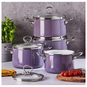 Set oale Izydor Mov, emailate, 8 piese, cu inductie