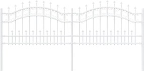 vidaXL Gard de Grădină Alb 240 x 118 cm Oțel vopsit în pulbere