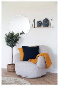 Pătură galbenă din bumbac reciclat tricotată 130x170 cm Santos – House Nordic