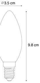 Set de 5 becuri LED inteligente E14 C35 transparente 4,2W 470 lm 2700-6500K